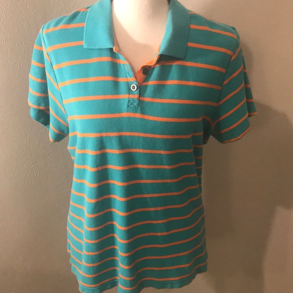 Cabela's Tops - Cute Cabela’s Polo Shirt Teal/Orange Sz L